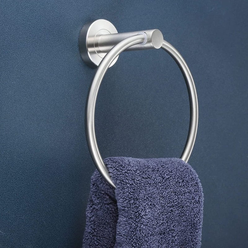 BOSNEY Bosney Combo of bathroom Equipment Door D Handle 8 Inch,Bathroom Stainless Steel Towel Ring, Bathroom Rob Hook And Stainless steel Grip Bar 8 Inch Matt  - Image 5