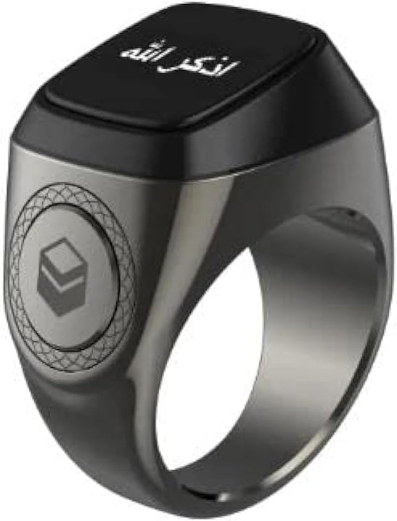 أوميوكس أحدث حلقة Tasbih Zikr MO2pro الذكية ، الصلاة المسلمة ، تذكير توقيت الصلاة ، شاشة OLED Tasbih Counter ، حلقة ذكية ، مقاومة للماء - الفضاء الرمادي 22mm - Image 1