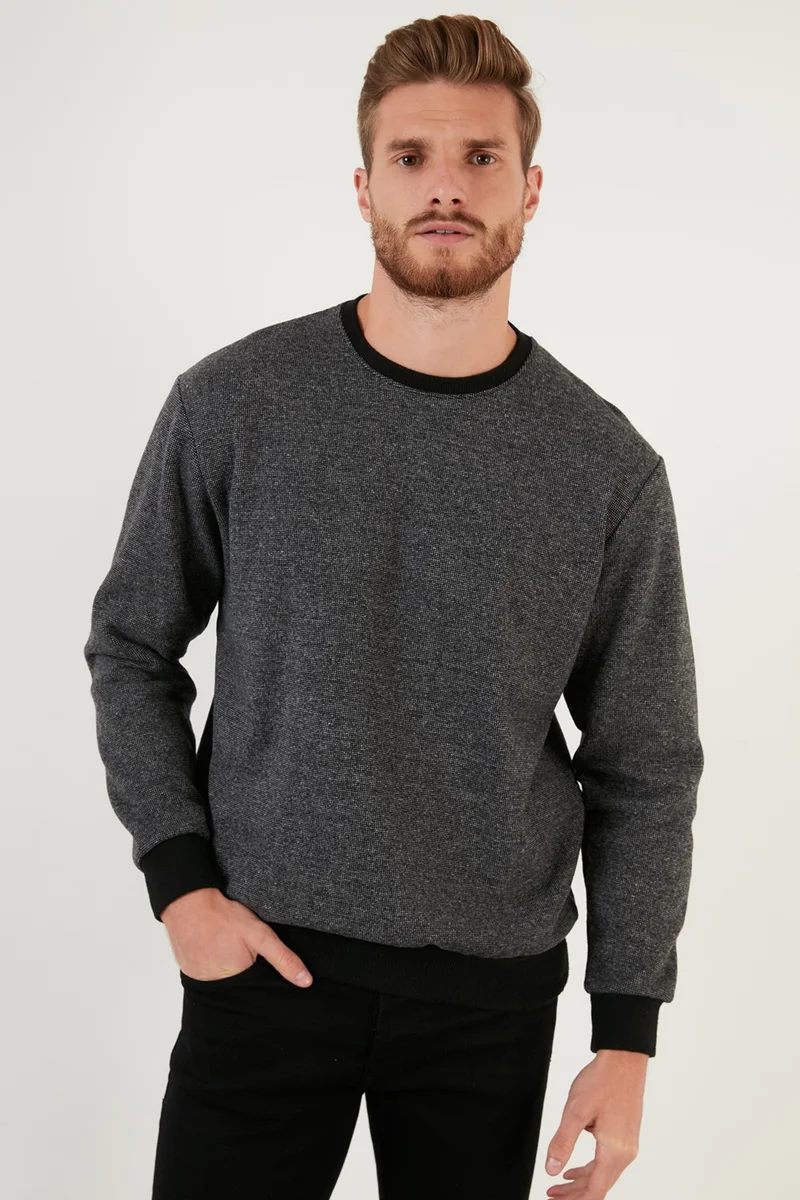 Buratti Slim Fit Crew Neck Cotton Sweater Men's Sweater 456201