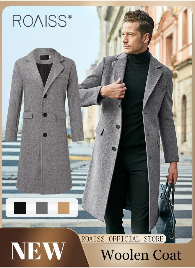 Men's French Coats Single Breasted Trench Coat Slim Fit Notched Collar Thermal Warm Oversized Business Formal Trench Coats Casual Windbreaker Jacket Office Outwear Tops - https://f.nooncdn.com/p/pzsku/ZE155057C960D04CB7E50Z/45/_/1721036864/bf6be31a-4185-4724-881b-1cba8abec4df.jpg?format=jpg&width=original