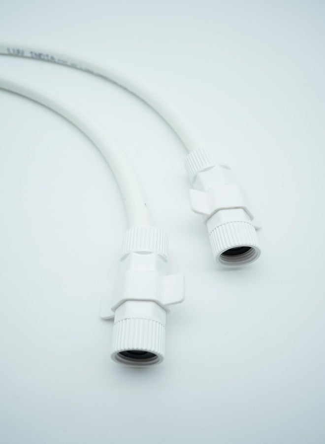 LuvBath Fitting 18-Inch (45 cm) PTMT Connection Pipe | White | Leakproof Hose for Hot & Cold Water | Bathroom, Kitchen, Toilet, Sink & Geyser | Pack of 2, 18-Inch (45 cm) - Image 4