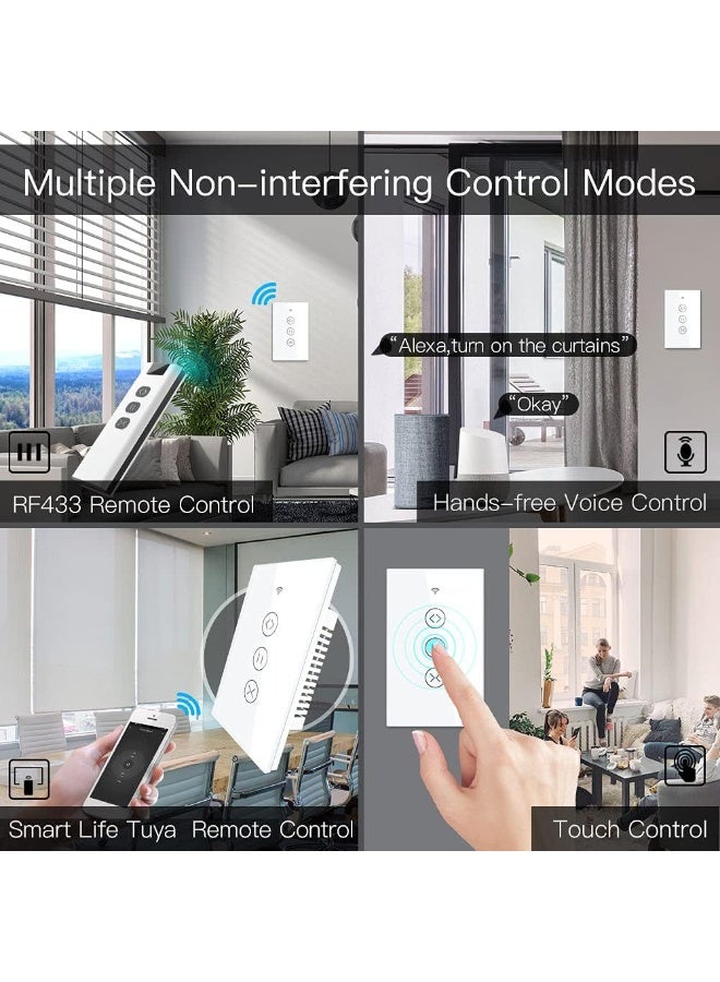 تويا مفتاح شيش حصيرة ذكي Tuya Wifi فردي ابيض - Image 2