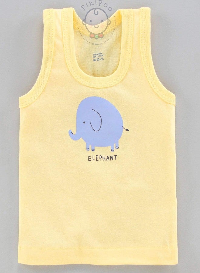 PIKIPOO Multicolor-2 Cotton Sleeveless Vest for Baby Boys & Girls, Pack of 6 (0-3 M) - Image 4