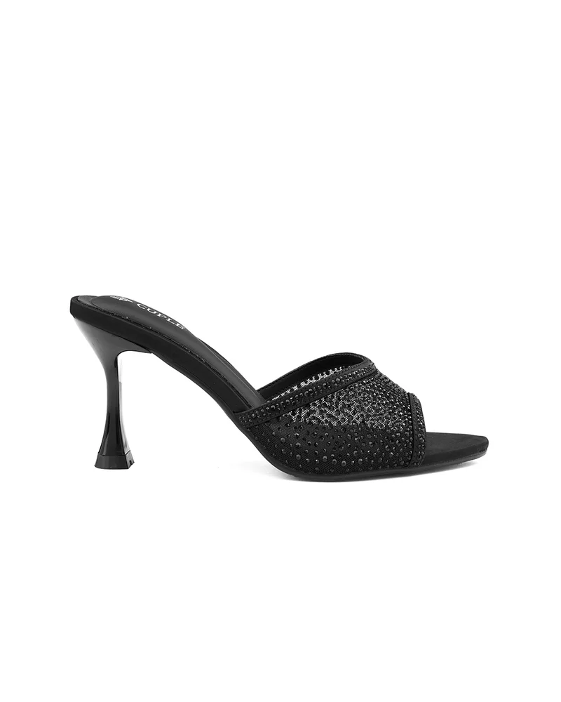 كابلي صندل نسائي بشبكة عصرية وكعب مثير