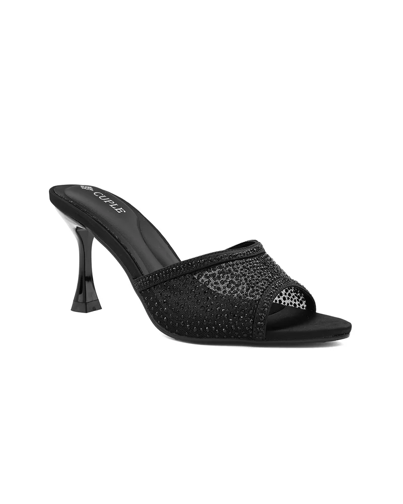 Womens mesh heeled sandals