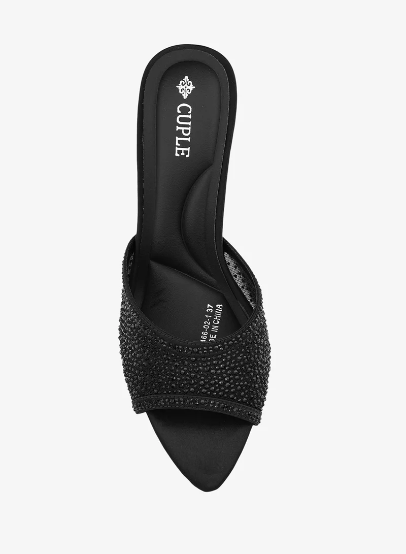 Cuple Womens mesh heeled sandals