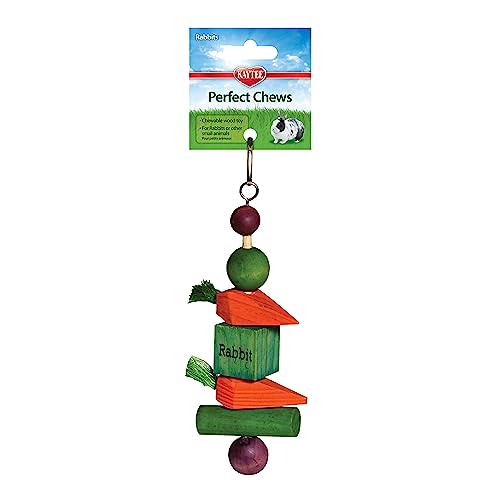 Kaytee Perfect Chews Hanging Wood Chew Toy for Pet Rabbits and Other Small Animals - Image 1