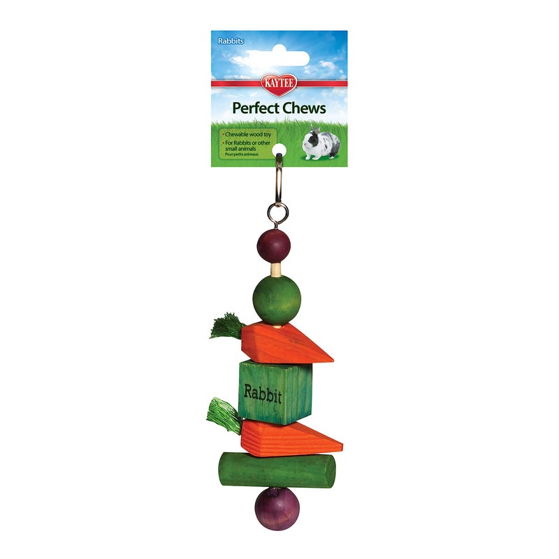 Kaytee Perfect Chews Hanging Wood Chew Toy for Pet Rabbits and Other Small Animals - Image 2