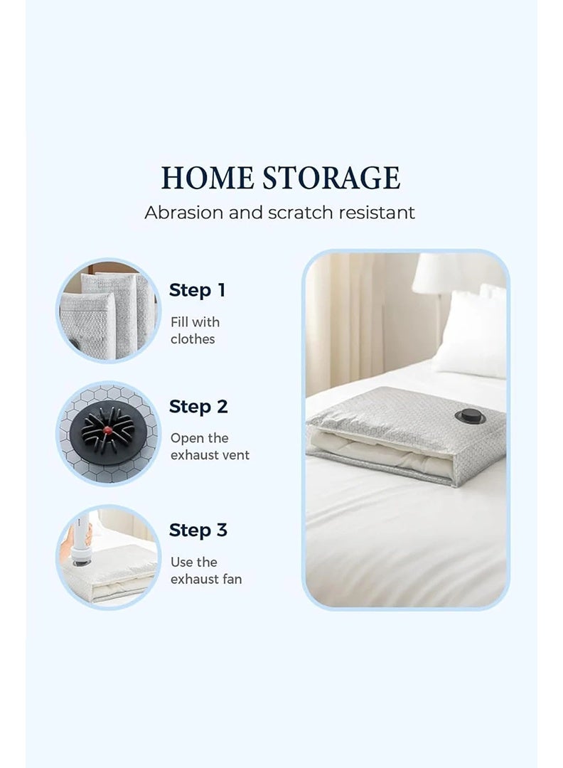 Vacuum Storage Bag, Vacuum Bags for Travel with Wireless Vacuum Air Pump, for Luggage and Suitcase Compression, Space Saver, Suitable For Storing Out-Of-Season Clothes, And Back-To-School Season，Clothes Storage (9pc) - Image 3