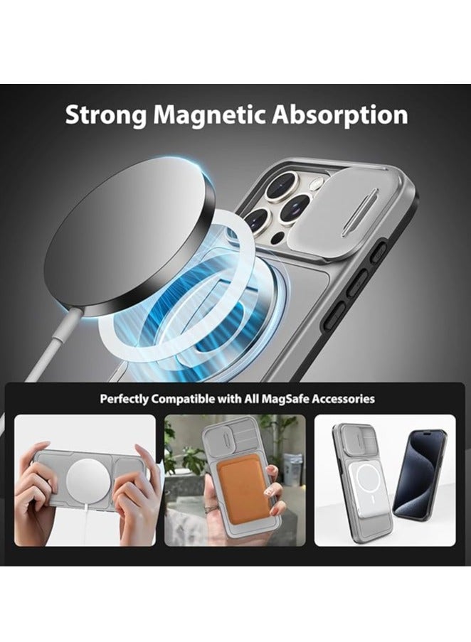 General Magsafe iPhone 15 Pro Max/15 Plus/15 Pro/15 Case, iPhone 15 Pro Max/15 Plus/15 Pro/15 Case with Slide Cover Camera Case with 360° Ring Bracket, Magnetic Car Holder  - Image 2