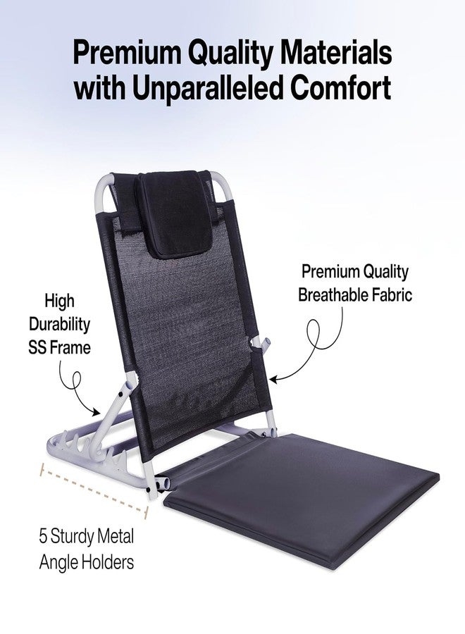 QP360 Adjustable Hospital Back Support for Bed, Back Rest Bed Chair, Bed Recliner for Patients in Bed, Large Size, Multifunction, 6 Changeable Recline Angles, Foldable & Portable - Image 3