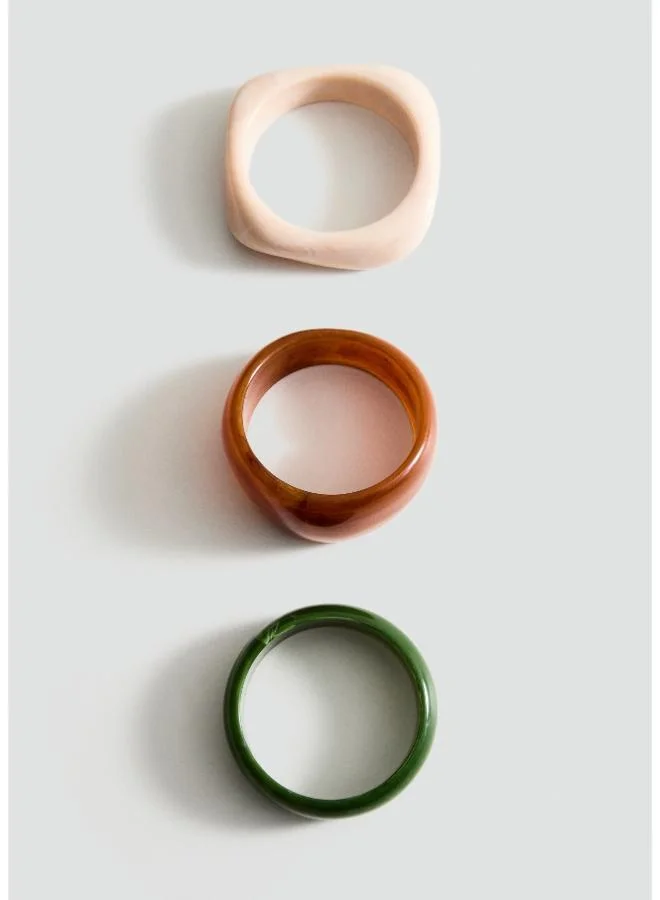 Set Of 3 Combined Volume Maxi Bracelets