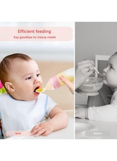 Termichy Termichy Baby Spoon Bottle Squeeze Feeder, Silicone Feeding Spoon Baby Food Feeder, Cutlery for Children, 90 ml (Pink, 2 Pieces)  - Image 3