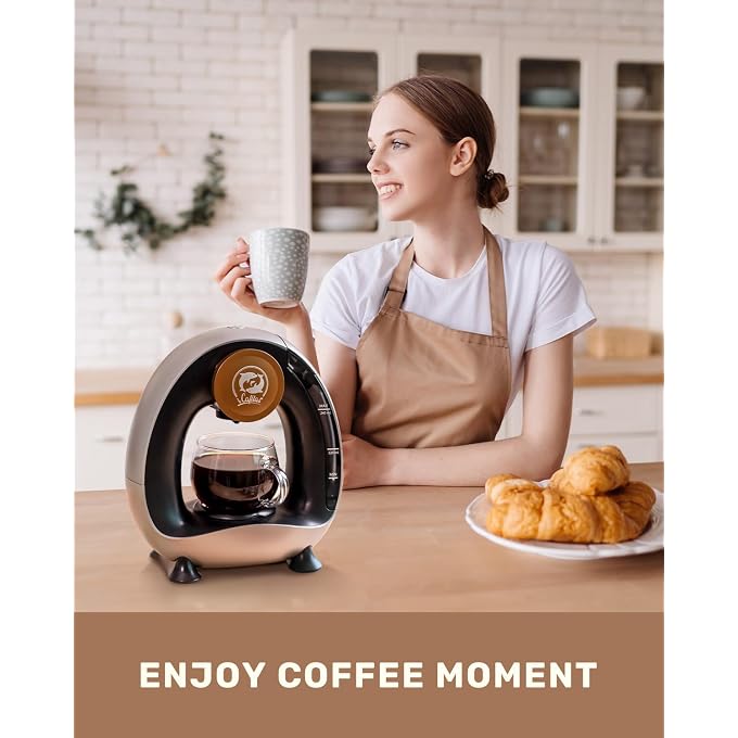 i cafilas Single Serve Coffee Maker,Fast Heat in 20s,2-in-1 Coffee Machines Compatible with K-Cup Pods&Ground Coffee,Compact Coffee for Small Spaces, Brew in 2 mins,Dark Gery Coffee maker - Image 2