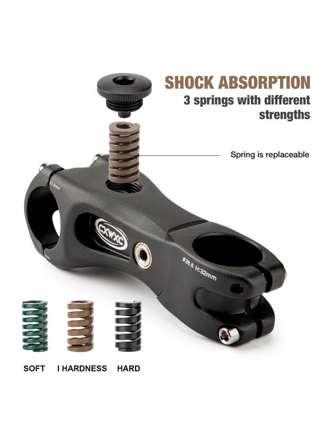 CXWXC Suspension Bike Stem - 100/135mm Bike Stem Riser for Handlebar - ShockStop Bike Handlebar Riser Extender for Mountain Gravel Road City Bicycle (31.8 x 110mm) - Image 3