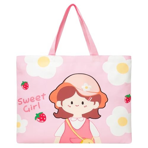 KeepCart Trendy Tote Bag for Women and Girls, Shoulder Handbag, Stylish Large Capacity Canvas Tote for College, Office, Shopping, Travel and Daily Use, Eco-Friendly Reusable Bag - Image 1