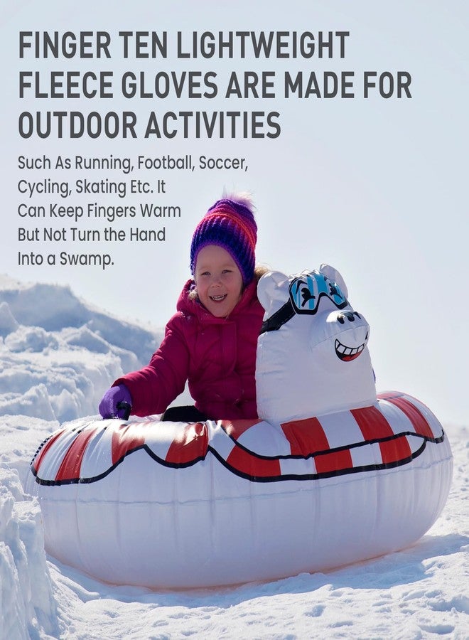 FINGER TEN Winter Gloves Touchscreen for Kids Boys Girls Running Thermal Gloves for Cold Weather, Youth Lightweight Warm Touch Screen Gloves for Hiking Skating Football (Purple, X-Small) - Image 5