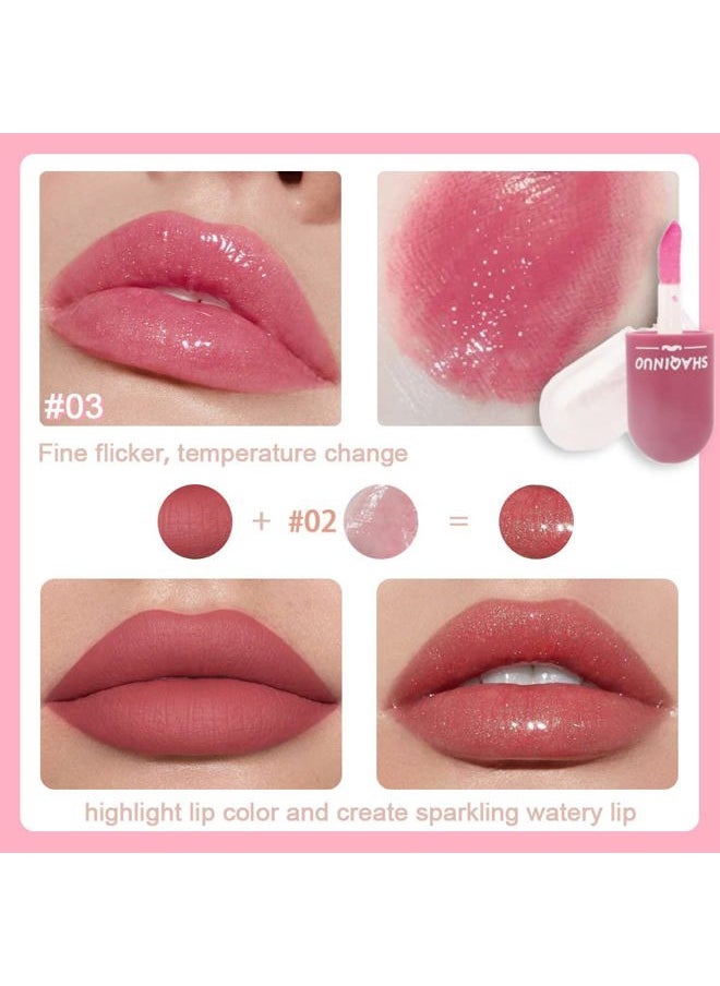 BINGBRUSH 3 Pcs Color Changing Lip Gloss Lip Oil Tinted, Pink Magic Mood Lipstick,Temperature Color Change Lip Stain Lip Balm, Longlasting Lips Will Not Dry Out  - Image 3
