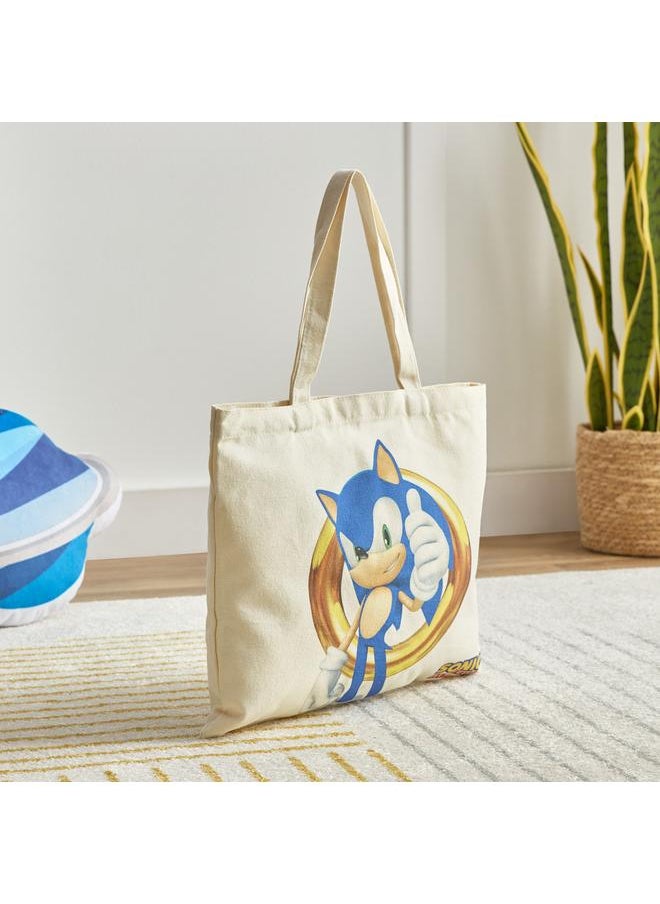 Sonic The Hedgehog Cotton Canvas Shopping Bag 34X39 Cm  - Image 1