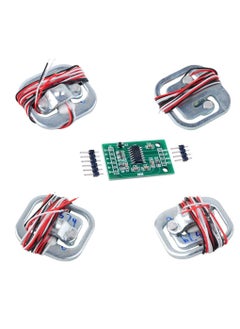 4pcs 50kg Load Cell Half-Bridge Human Body Scale Weight Weighting Sensor + 1pc HX711 Amplifier AD Module for Arduino