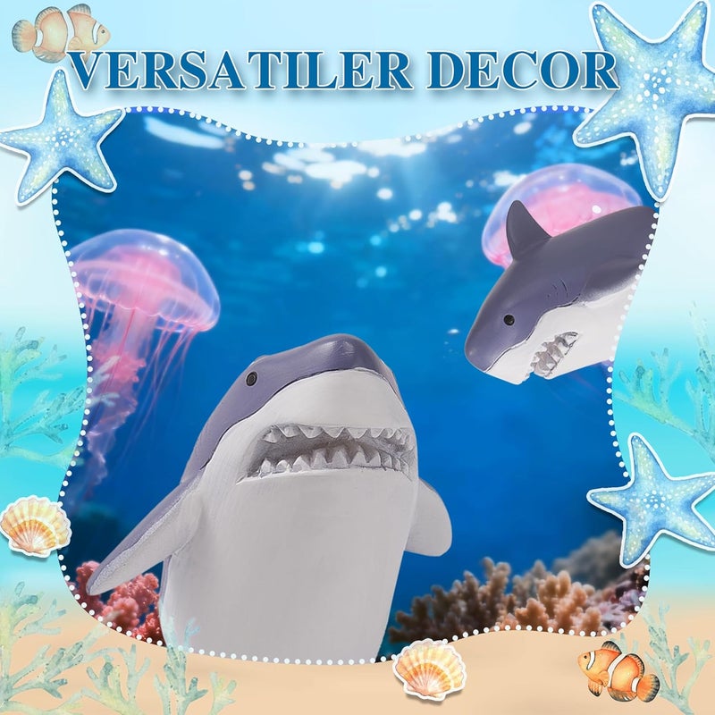 SRCVYLT 4 Pcs Toilet Bolt Covers Decorative, 2 Shark Toilet Bolt Caps with 2 Plastic Caps for Bottom, Cute Toilet Bolt Covers Set for Coastal Home Beach House, Easy to Install Shark Bathroom Decor - Image 4