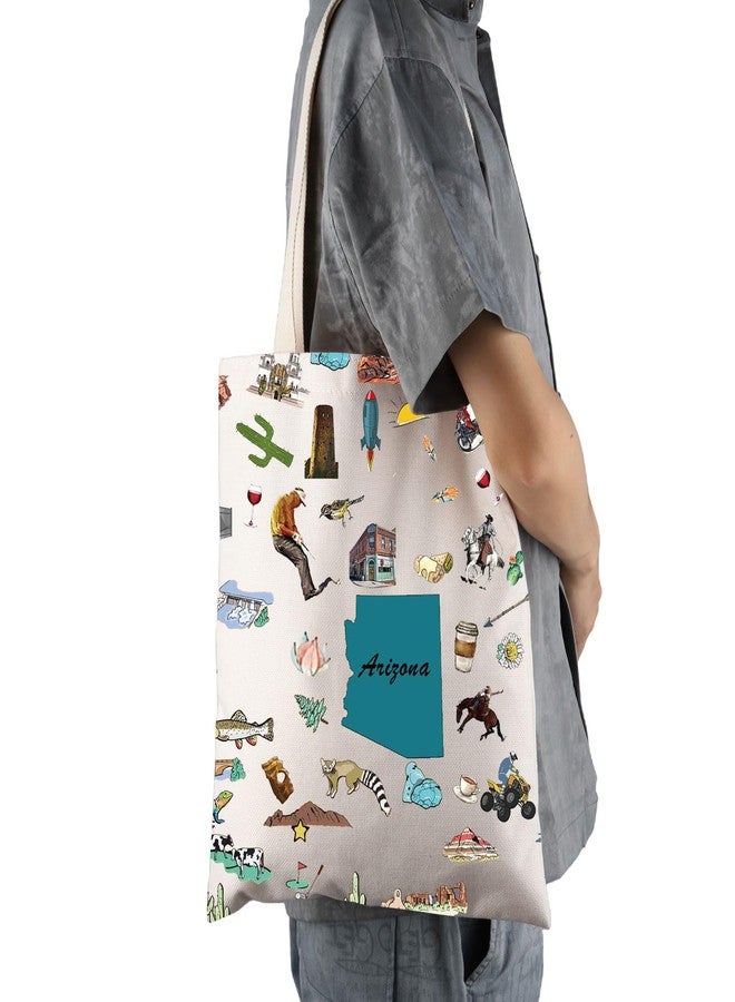 FEELMEM Arizona Travel Gift Arizona Vacation Canvas Tote Bag Arizona Trip Souvenir Shoulder Bag Arizona Merchandise - Image 5