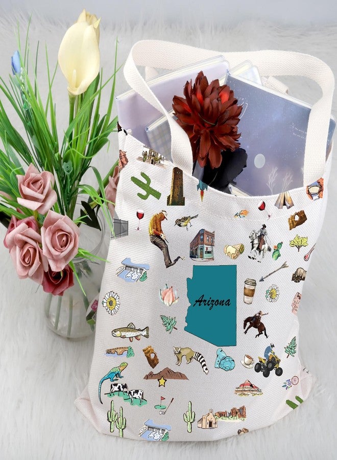 FEELMEM Arizona Travel Gift Arizona Vacation Canvas Tote Bag Arizona Trip Souvenir Shoulder Bag Arizona Merchandise - Image 4