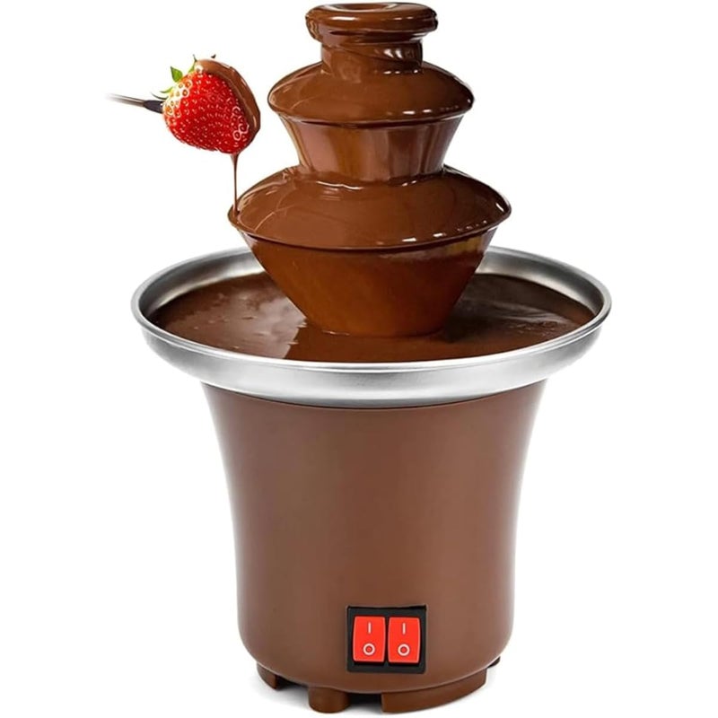 ZAMZIN Chocolate Fountain Machine/ 3-Tier, Mini, Accessories & Spare Parts for Parties, Weddings, Kids,Easy Clean Electric Chocolate Fondue Set with Melts & Display Trays - Image 1