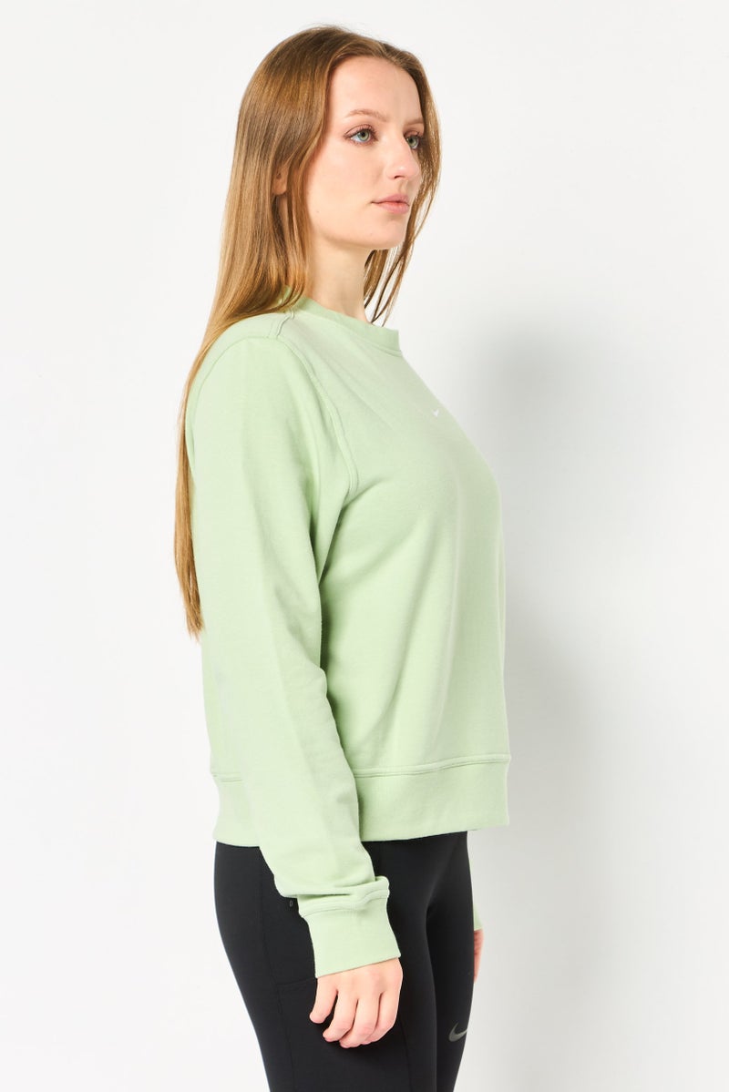 Nike سويت شيرت خارجي طويل الأكمام للنساء بتقنية دري فيت، أخضر نعناعي - Image 2