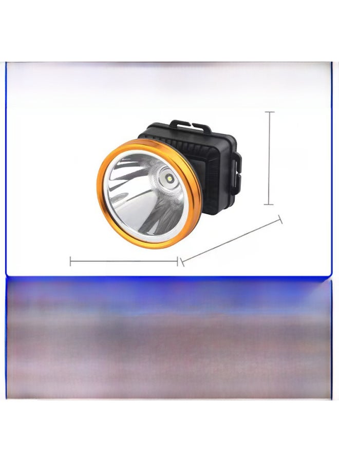 Generic Decorative Lighting/headlamp Headset Flashlight/headlamp Headset Flashlight-Color:1 078 100W (battery Life 6 Hours) Double Lithium Battery 8cm Lamp Holder Plastic Box Bag Assembly Charger  - Image 1