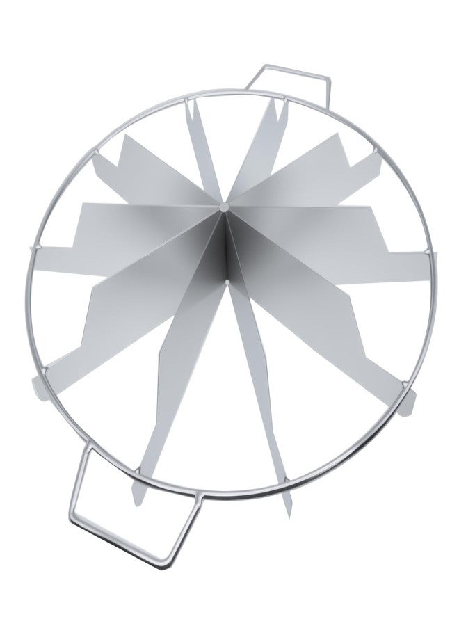 OZXNO 1Pcs Pie Cutter Press Stainless Steel Cake Cutter 10-Cut Cake Slicer for Even Slices with Side Handle - Image 3