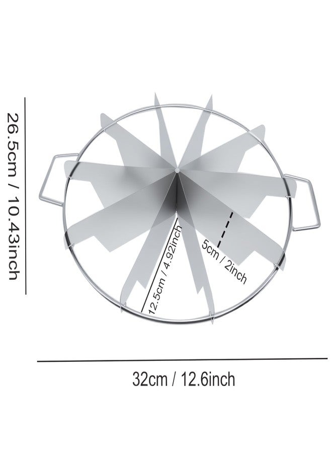 OZXNO 1Pcs Pie Cutter Press Stainless Steel Cake Cutter 10-Cut Cake Slicer for Even Slices with Side Handle - Image 2