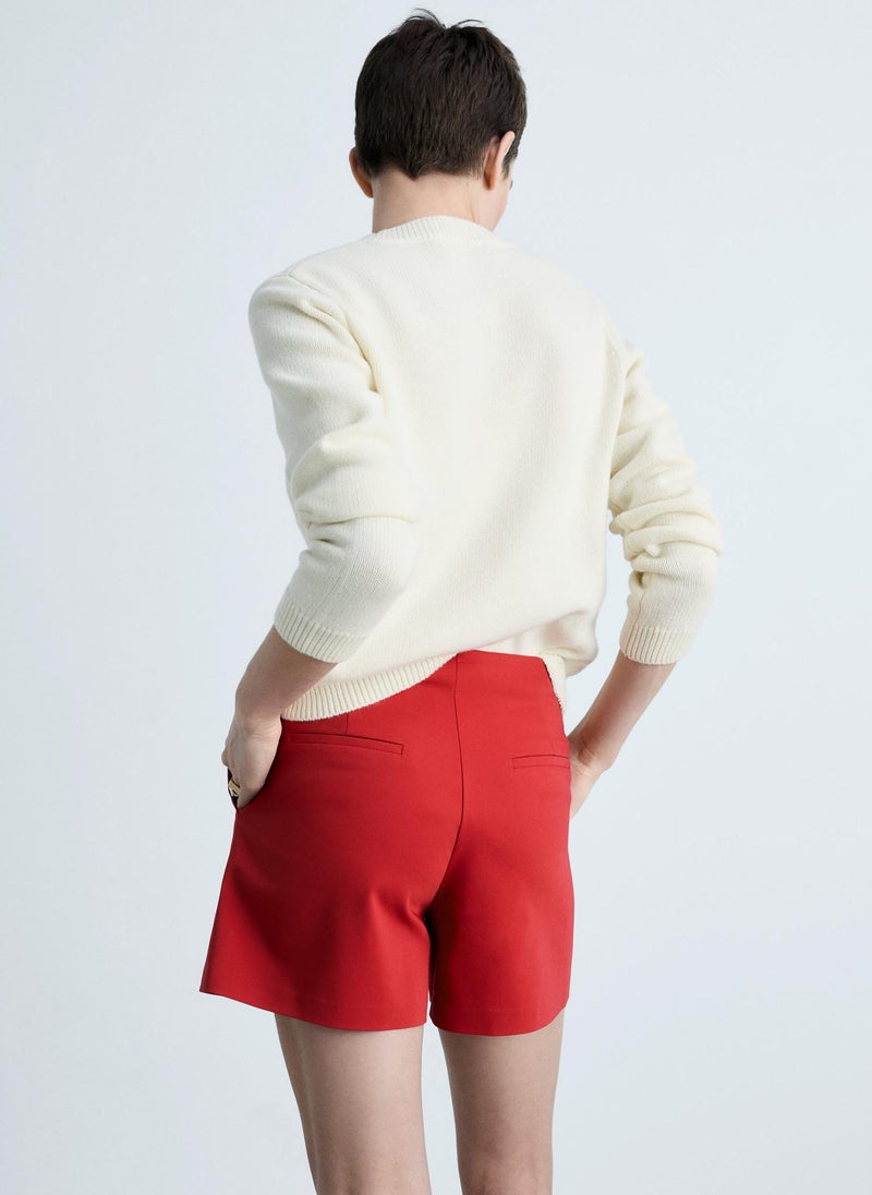 MANGO High-Waisted Cotton Shorts  - Image 2