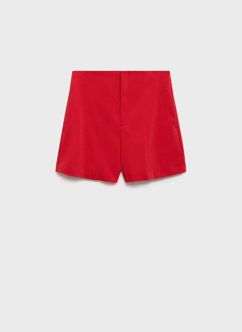 MANGO High-Waisted Cotton Shorts  - Image 5