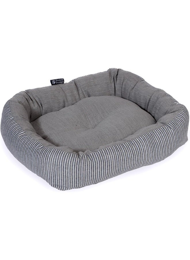 Danish Design Rustic Stripes Grey Snuggle Bed 28in 80x65x26cm - Image 2