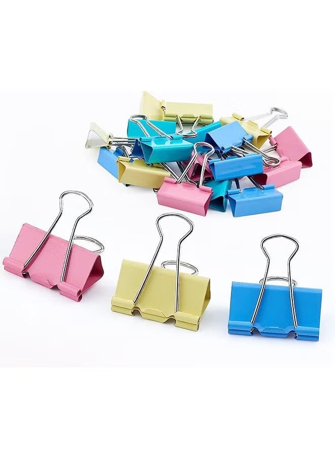 واي جيه 60 قطعة من لوازم مكتب الجمع، تجليد القصاصات، مجموعة ألوان مكتب القصاصات، تستخدم لوازم المكتب والمدرسية، 15 ملم - Image 3