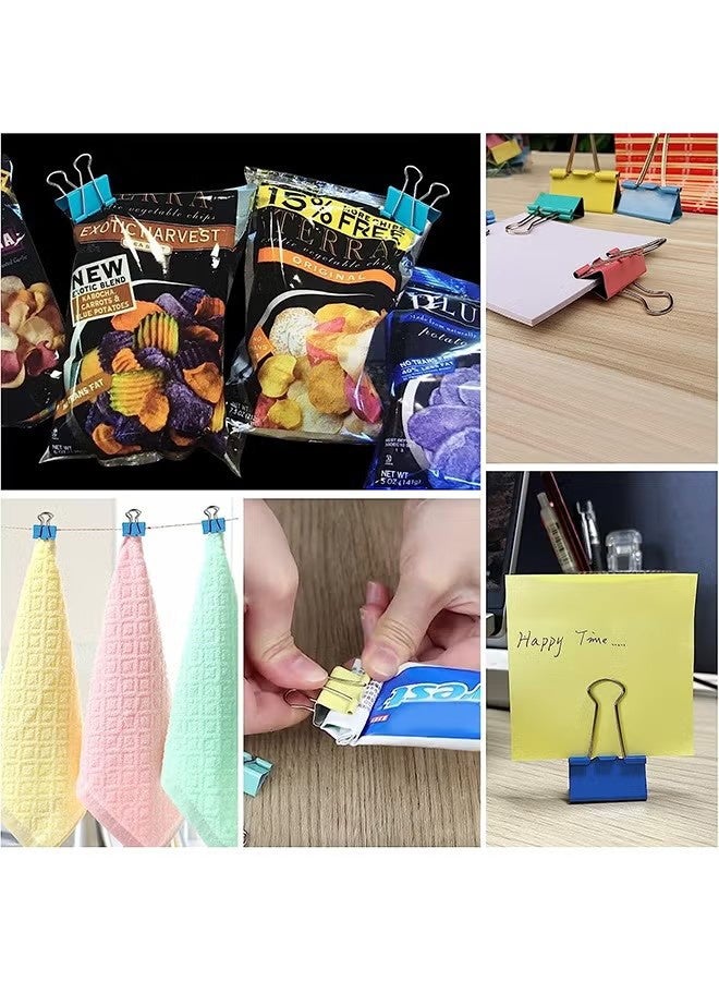 واي جيه 60 قطعة من لوازم مكتب الجمع، تجليد القصاصات، مجموعة ألوان مكتب القصاصات، تستخدم لوازم المكتب والمدرسية، 15 ملم - Image 5