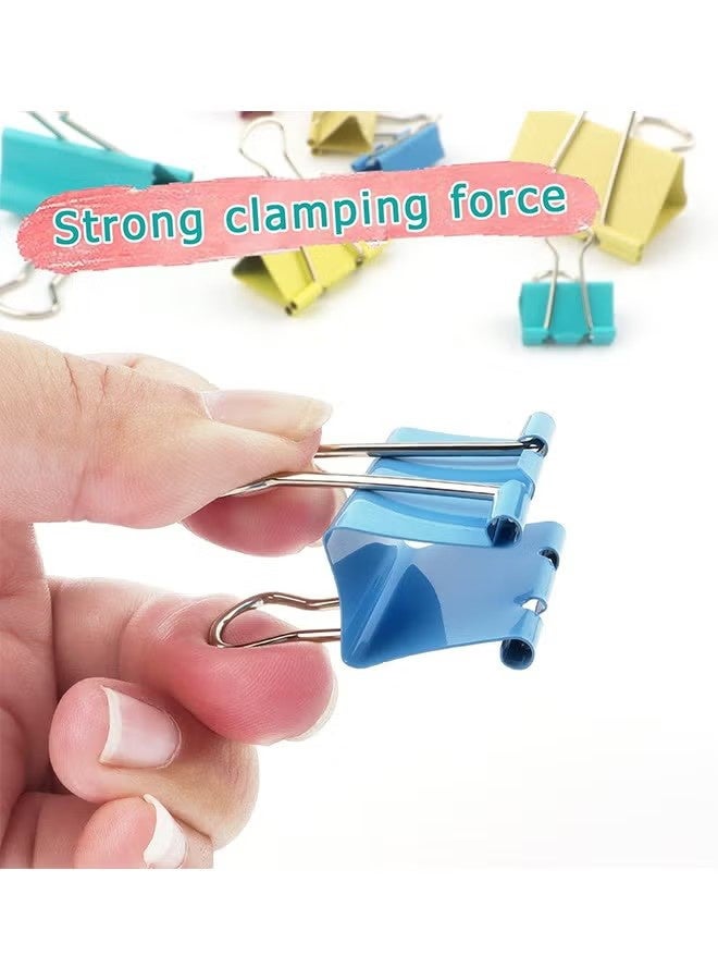 واي جيه 60 قطعة من لوازم مكتب الجمع، تجليد القصاصات، مجموعة ألوان مكتب القصاصات، تستخدم لوازم المكتب والمدرسية، 15 ملم - Image 2