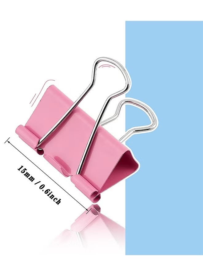 واي جيه 60 قطعة من لوازم مكتب الجمع، تجليد القصاصات، مجموعة ألوان مكتب القصاصات، تستخدم لوازم المكتب والمدرسية، 15 ملم - Image 4