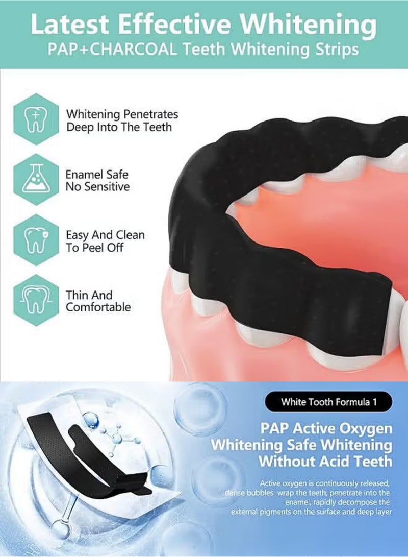 IVISMILE 7D Teeth Whitening Strips 28 Pcs (14 Treatments), Professional Teeth Whitener for Sensitive Teeth, Removes Up to 10 Years of Stains, Charcoal Infused PAP Strips, Non-Irritating, Mint Flavor, CPSR Tested, CE/MSDS Certified - Image 2