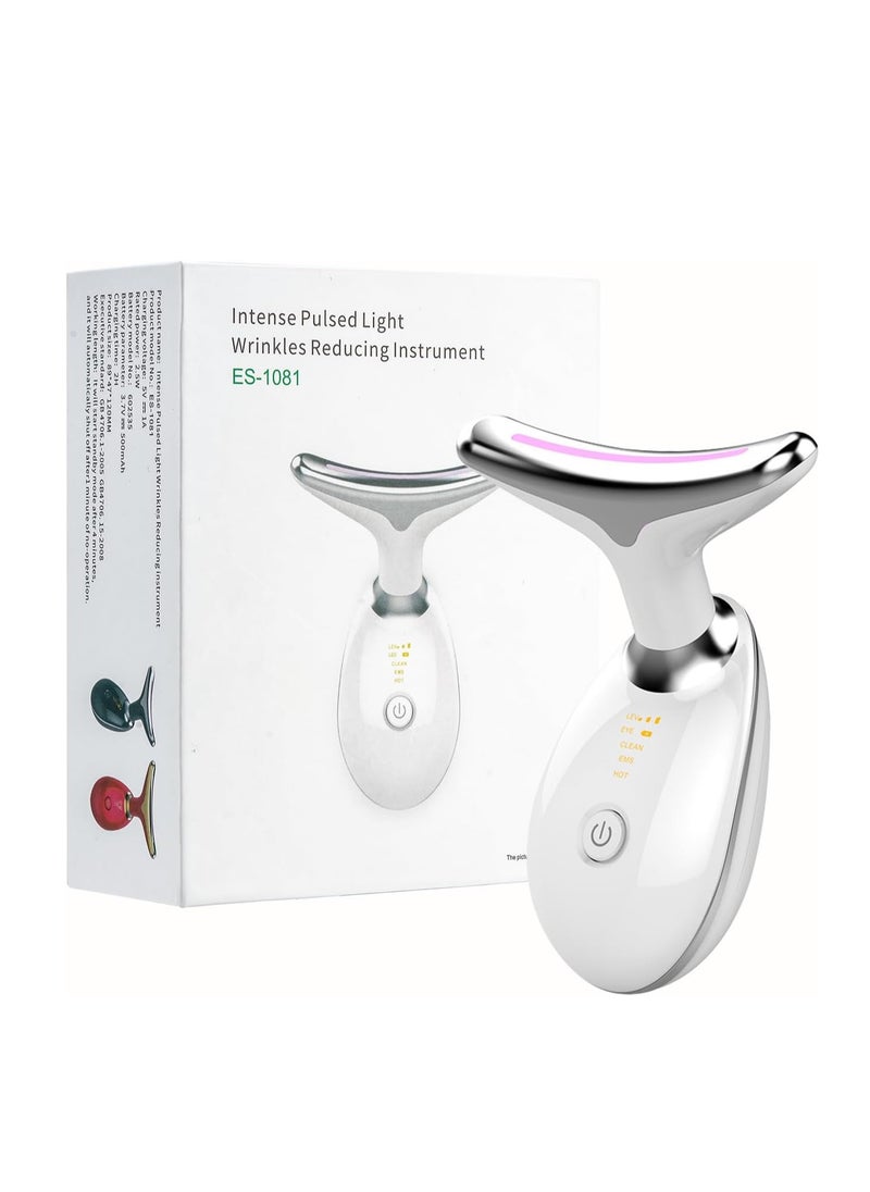 PRO LASHBEAUTY Anti-Wrinkle Neck Face Massager With 7 LED Colors,Facial Sculpting Tool,Skin Rejuvenation Device with Thermal,Triple Action LED and Vibration,for Anti-Aging,Lifting and Tightening  - Image 1