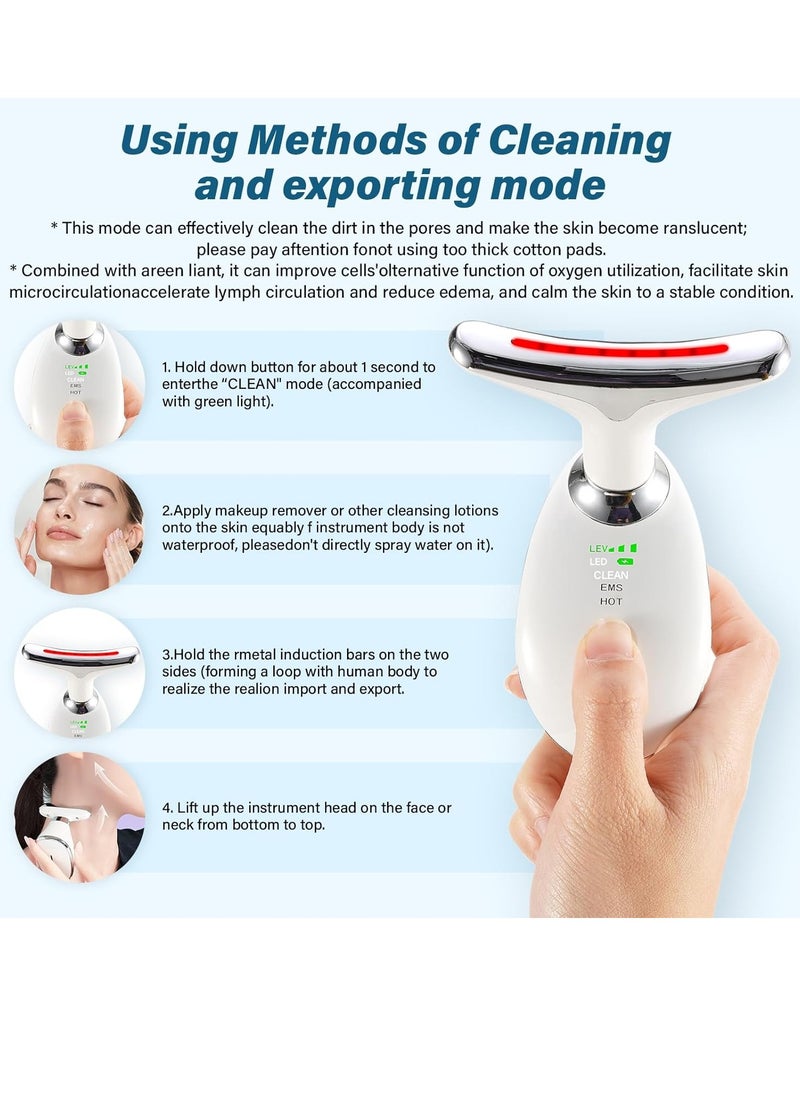 PRO LASHBEAUTY Anti-Wrinkle Neck Face Massager With 7 LED Colors,Facial Sculpting Tool,Skin Rejuvenation Device with Thermal,Triple Action LED and Vibration,for Anti-Aging,Lifting and Tightening  - Image 4