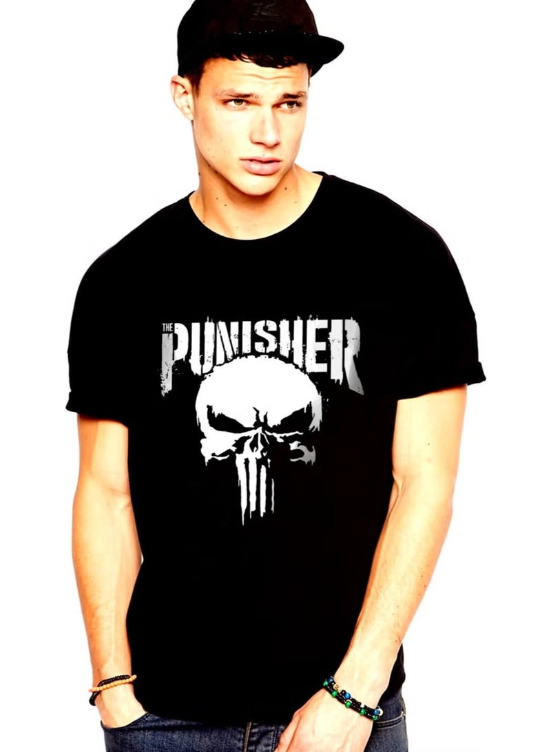 Rock&Roll Punisher Short Black Sleeve T-Shirt - Image 3