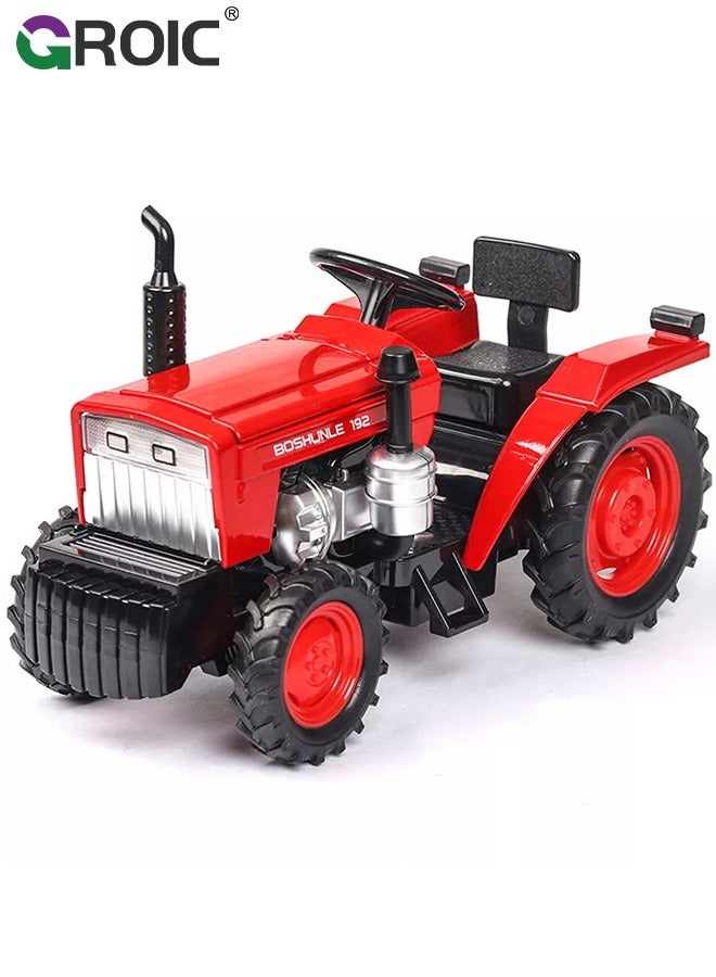 GROIC Tractor Toy, Kids Tractor with Light and Sound Effect- Metal Car Head/4 Wheel/Light, Toddlers Farm Vehicle Toys for kids - Image 1