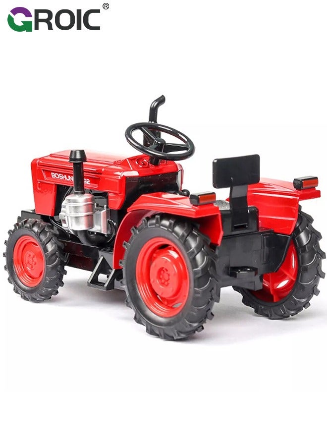 GROIC Tractor Toy, Kids Tractor with Light and Sound Effect- Metal Car Head/4 Wheel/Light, Toddlers Farm Vehicle Toys for kids - Image 2