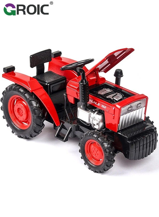 GROIC Tractor Toy, Kids Tractor with Light and Sound Effect- Metal Car Head/4 Wheel/Light, Toddlers Farm Vehicle Toys for kids - Image 3