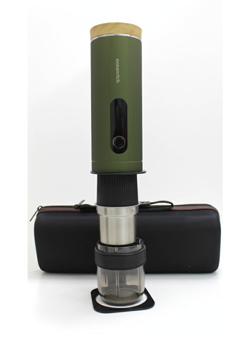 Oceanrich All IN One Portable Auto Hand-Brew Coffee Maker(Grinder Roasted Bean + Rechargeable Heating Water + Milk Frothing + Permanent filter) - Image 1