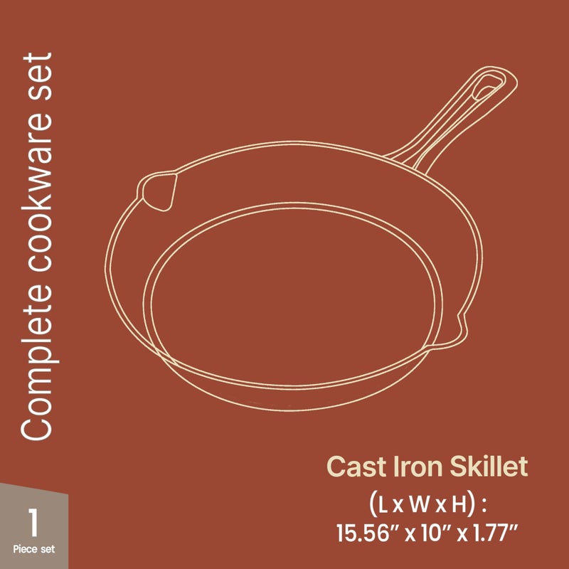 BAKKENMASTER Bakken Pre Seasoned Cast Iron Skillet with Glass Lid & Silicone Handle,10" Frying Pan for Stove, Oven, Grill & Induction, Even Heat Distribution, Versatile All-Purpose Cookware for Searing & Frying - Image 2