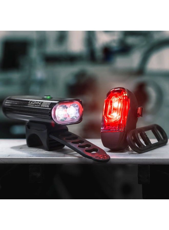 LEZYNE Connect Smart Pair 1000XL / KTV Pro LED Cycle Lights Rechargable - Black - Image 2