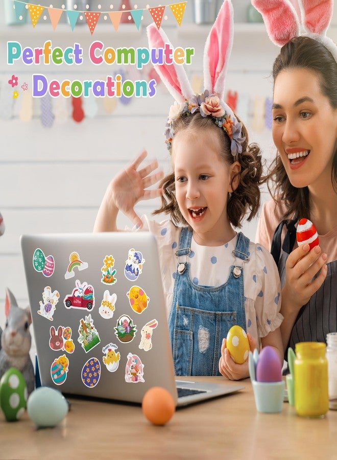 OHOME Easter Stickers | 120 PCS Egg Bunny Stickers for Kids -Easter Egg Stuffers - Vinyl Easter Games Crafts Activities Party Favors Basket Stuffers - Kids Gifts for Boys Girls - Image 4